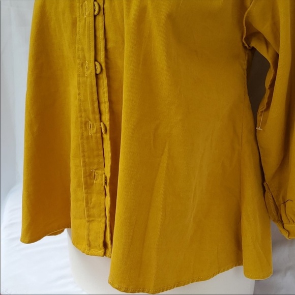 Zara Corduroy Puff Sleeve Blouse - Picture 5 of 12
